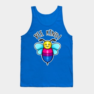 Kawaii LGBT Bee Kind. Bisexual Pride Flag Tank Top